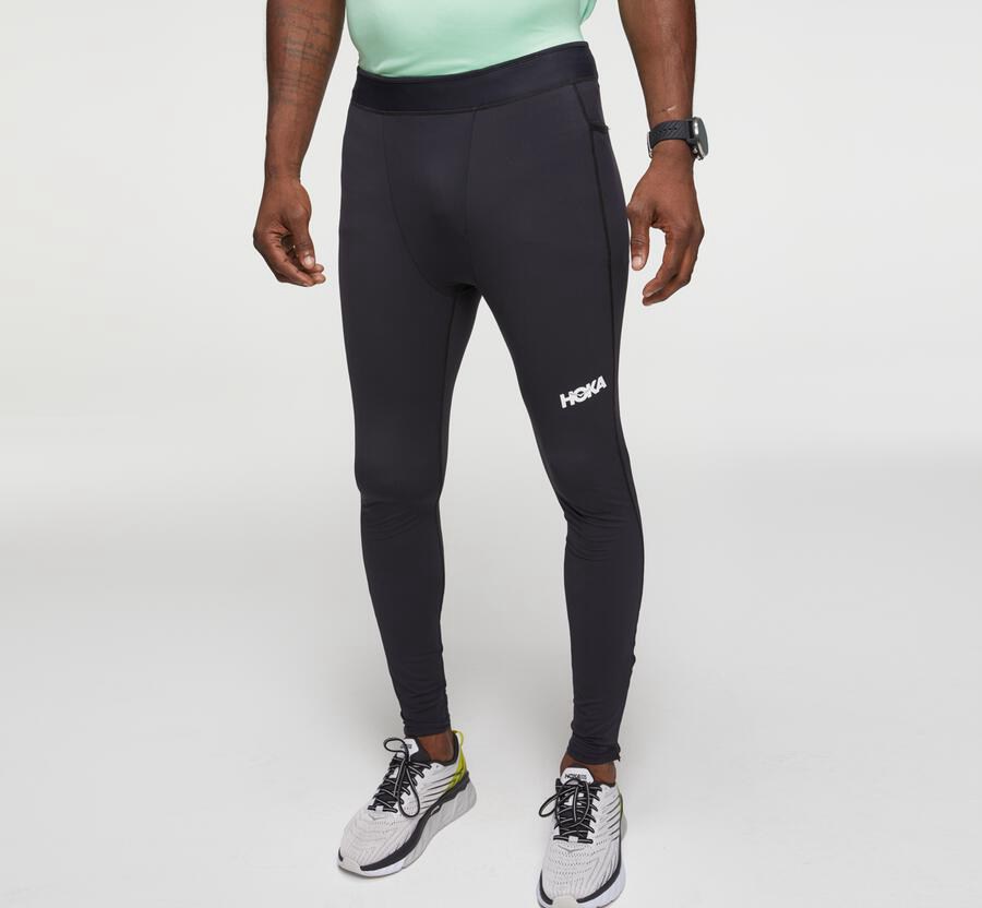 Pantalones Hoka One One Hombre Negros - Performance Full Length Tight - XGTH91852